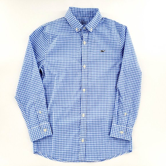 Vineyard Vines Performance Button Down Long Sleeve Shirts Lot Of 5 Boys S Plaid - Picture 5 of 8